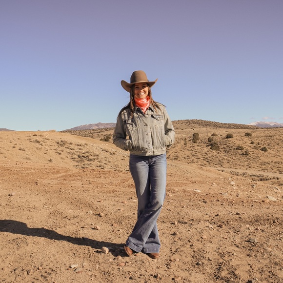 Custom Aztec Print Jean Jacket size: Small/Medium - Picture 2 of 3